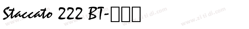 Staccato 222 BT字体转换